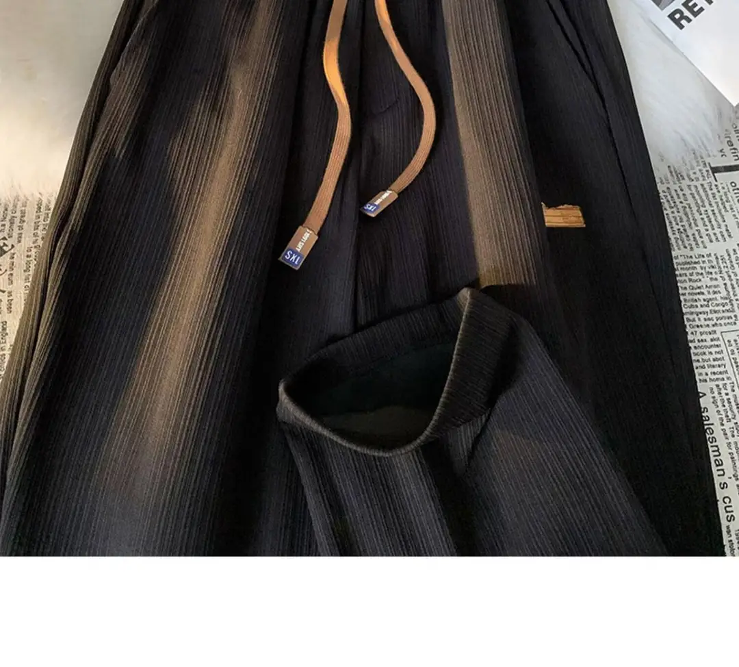 2026 Trendy Summer Straight Elastic Ice Silk Casual Pants for Men, Loose Wide-Leg Drape Quick-Dry Sports Long Pants — feature 21