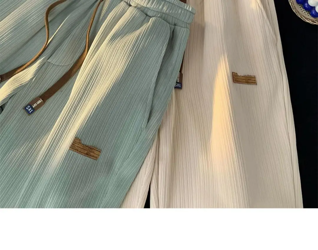 2026 Trendy Summer Straight Elastic Ice Silk Casual Pants for Men, Loose Wide-Leg Drape Quick-Dry Sports Long Pants — feature 5