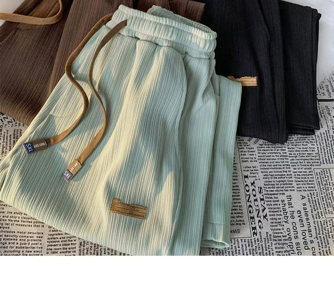 2026 Trendy Summer Straight Elastic Ice Silk Casual Pants for Men, Loose Wide-Leg Drape Quick-Dry Sports Long Pants — feature 9
