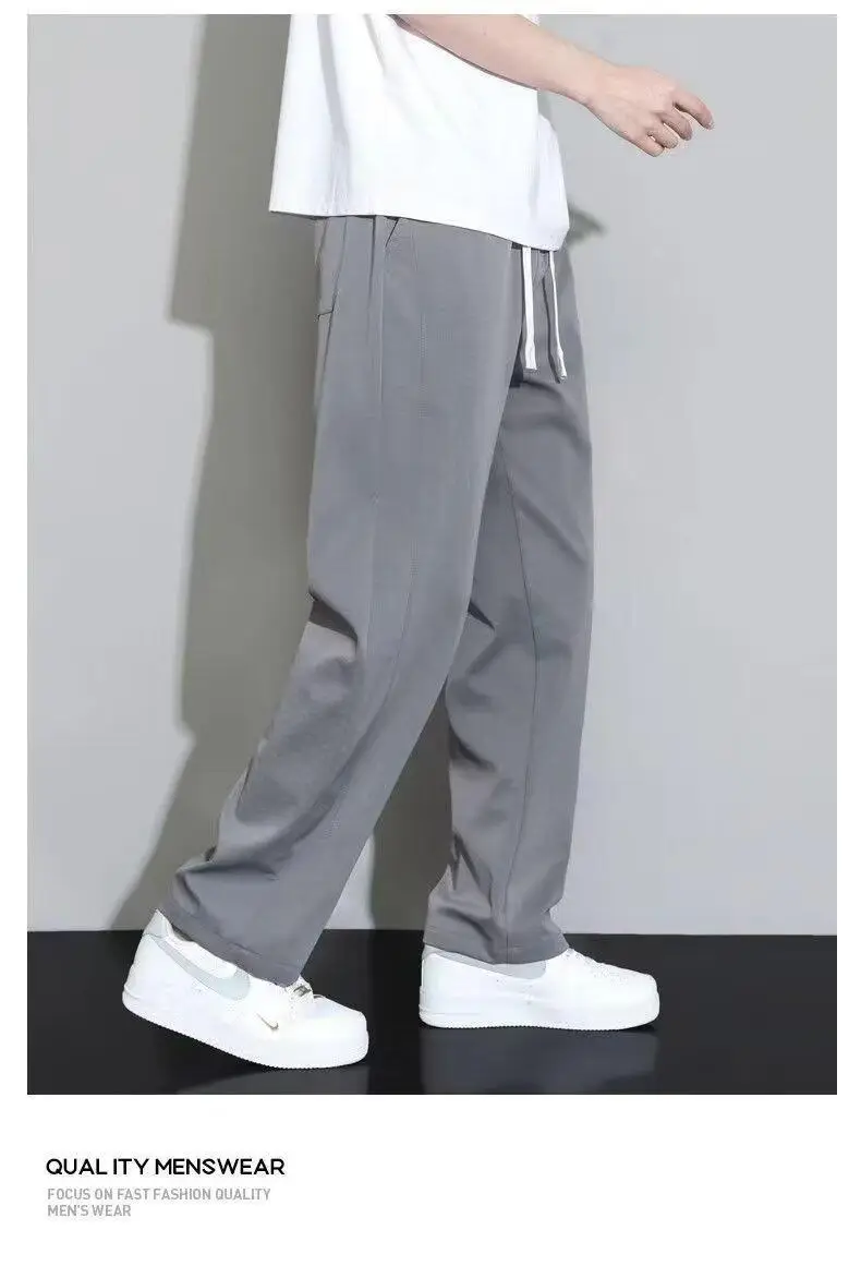Men Korean Style Loose Pants Summer Thin Wide Leg — feature 11
