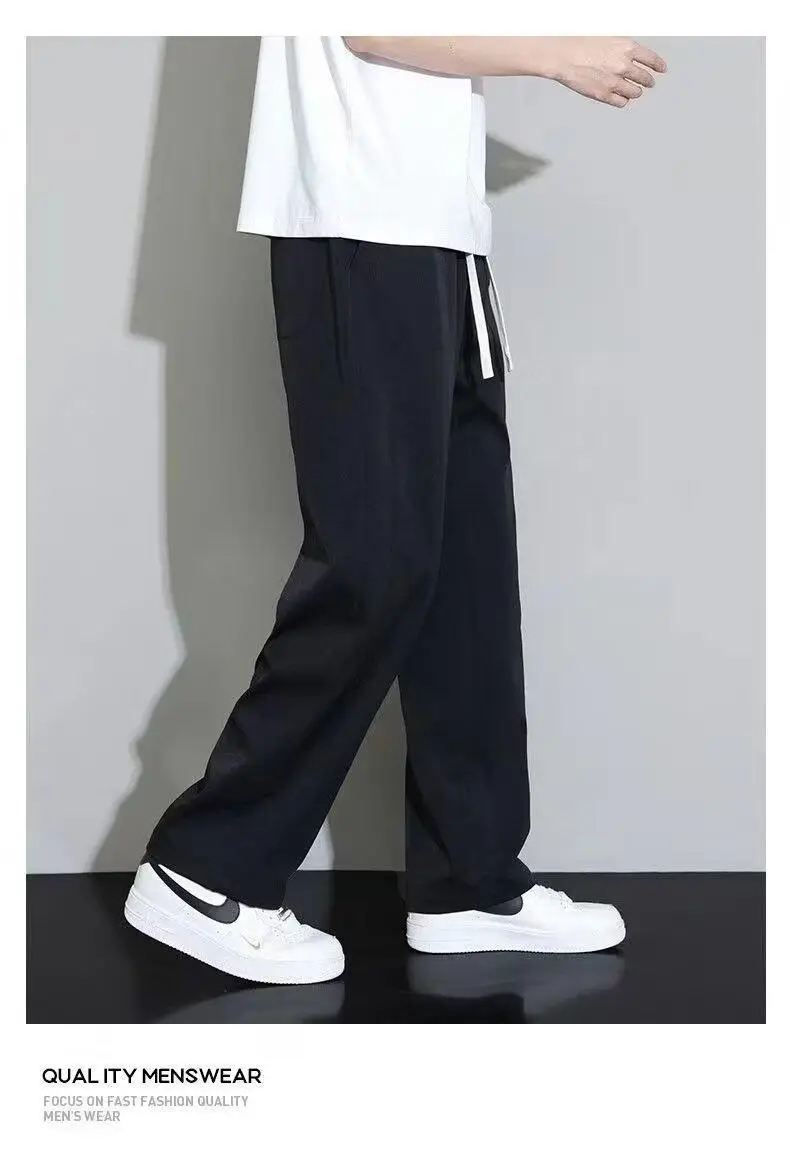 Men Korean Style Loose Pants Summer Thin Wide Leg — feature 14