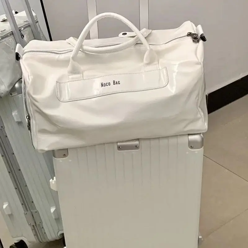 White PU Leather Travel Bag for Men Large Capacity — feature 17
