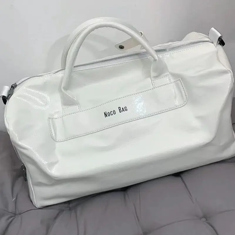 White PU Leather Travel Bag for Men Large Capacity — feature 19