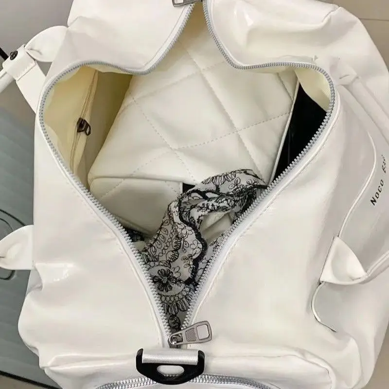 White PU Leather Travel Bag for Men Large Capacity — feature 21