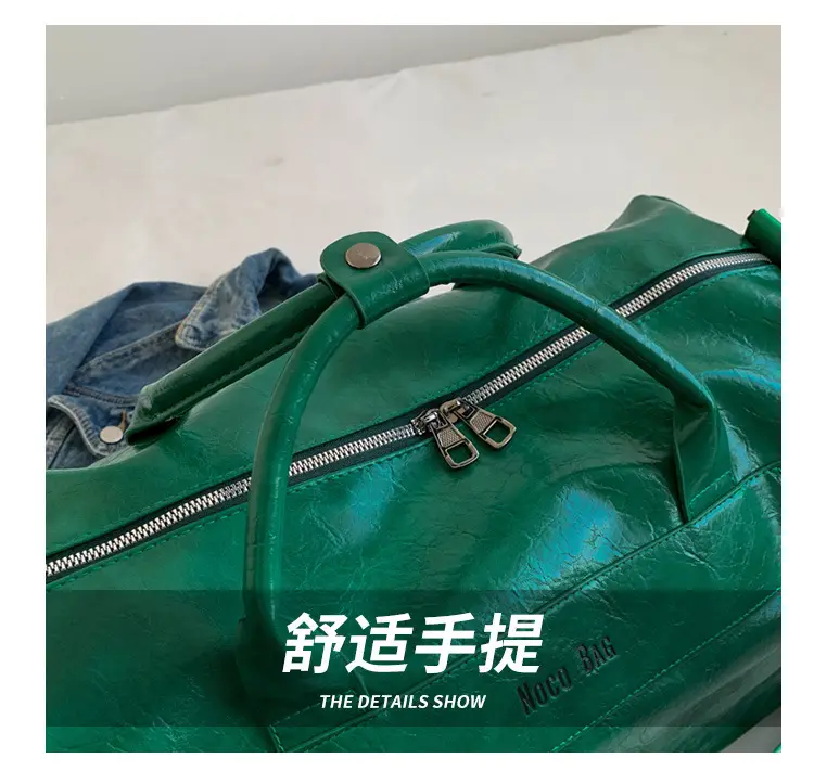 White PU Leather Travel Bag for Men Large Capacity — feature 3