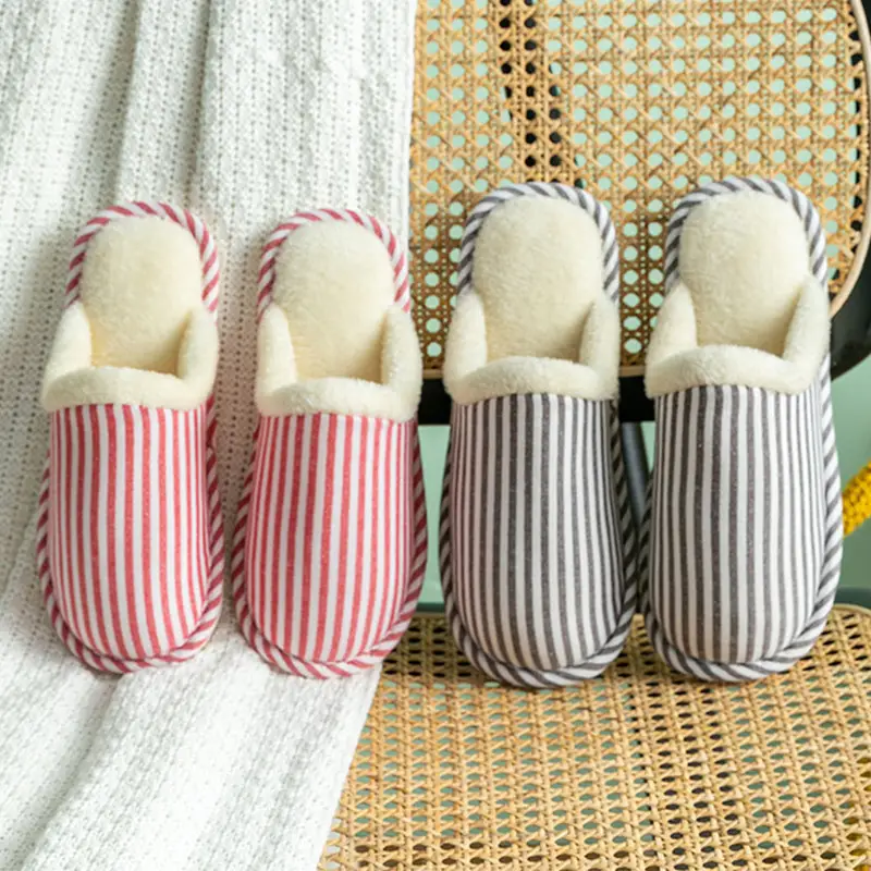 Cixi Cotton Slippers for Women Spring & Fall Home Use Winter Indoor Non-slip Home Warm Winter Plush Couple Men - Image 6