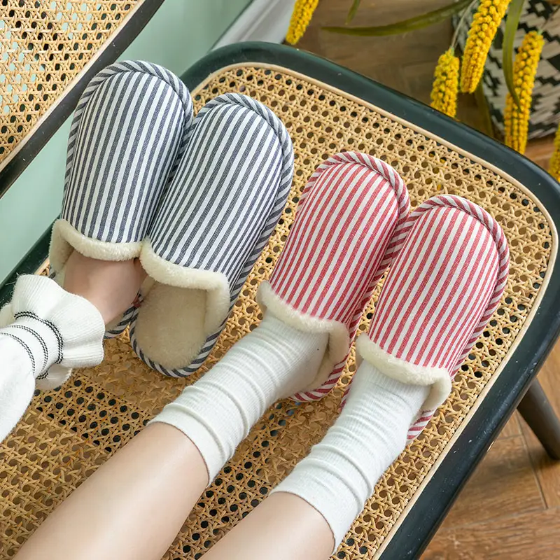 Cixi Cotton Slippers for Women Spring & Fall Home Use Winter Indoor Non-slip Home Warm Winter Plush Couple Men - Image 7