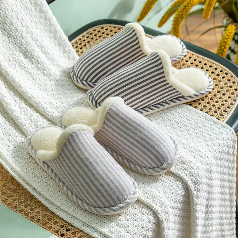 Cixi Cotton Slippers for Women Spring & Fall Home Use Winter Indoor Non-slip Home Warm Winter Plush Couple Men - Image 9