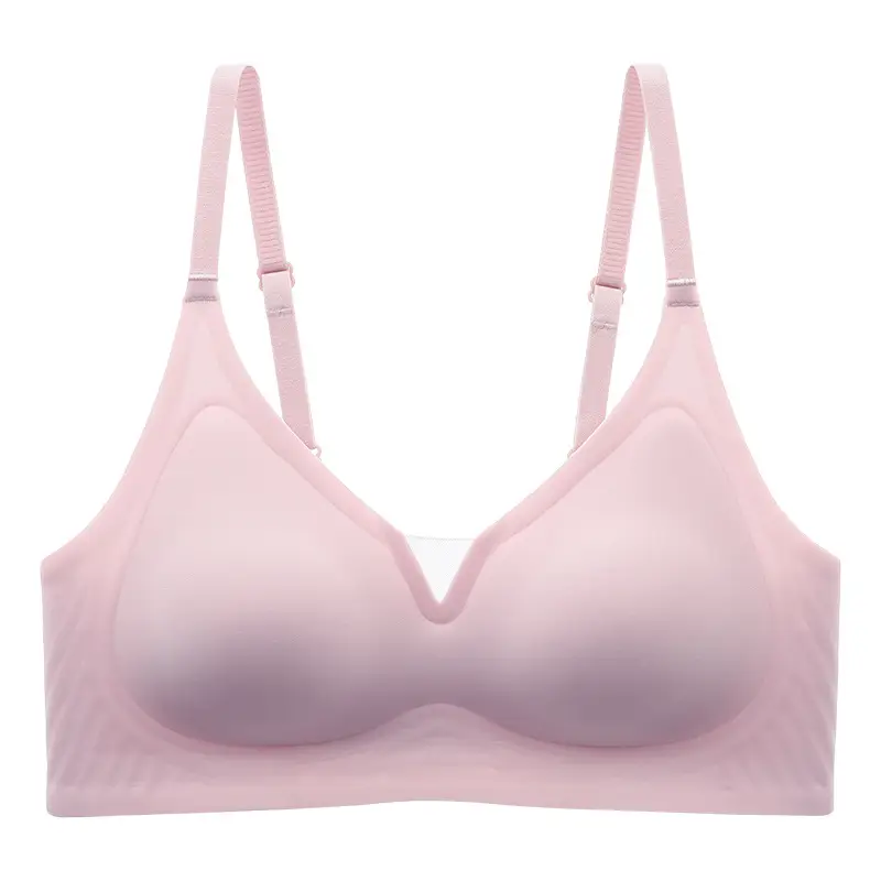 Non-marking Naked Jelly Underwear Women's Soft Support Auxilary Breast Adjustable Anti-sagging Ultra-soft Thin Bra without Steel Ring