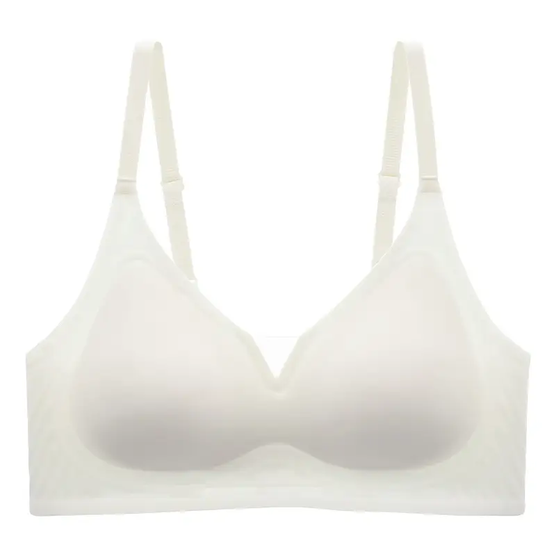 Non-marking Naked Jelly Underwear Women's Soft Support Auxilary Breast Adjustable Anti-sagging Ultra-soft Thin Bra without Steel Ring