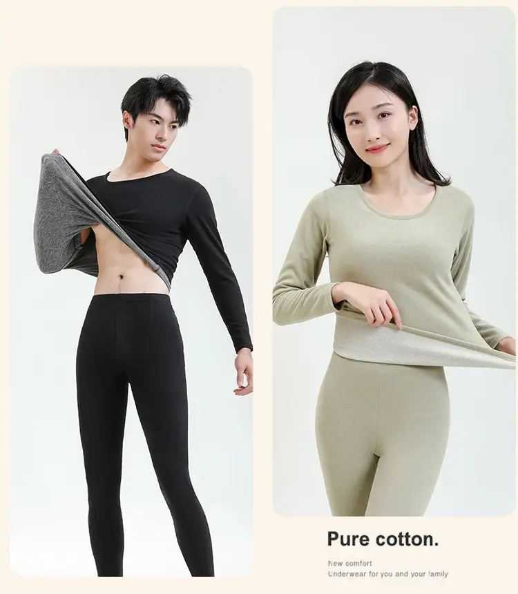 Women's Pink Cashmere Silk Pajama Set Warm Double Sided — feature 26