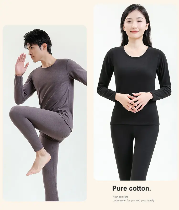 Women's Pink Cashmere Silk Pajama Set Warm Double Sided — feature 32