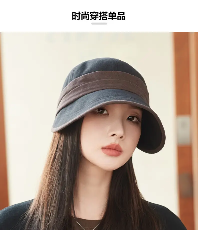 Women's Warm Fisherman Hat Brown Black Cap Autumn Winter — feature 8
