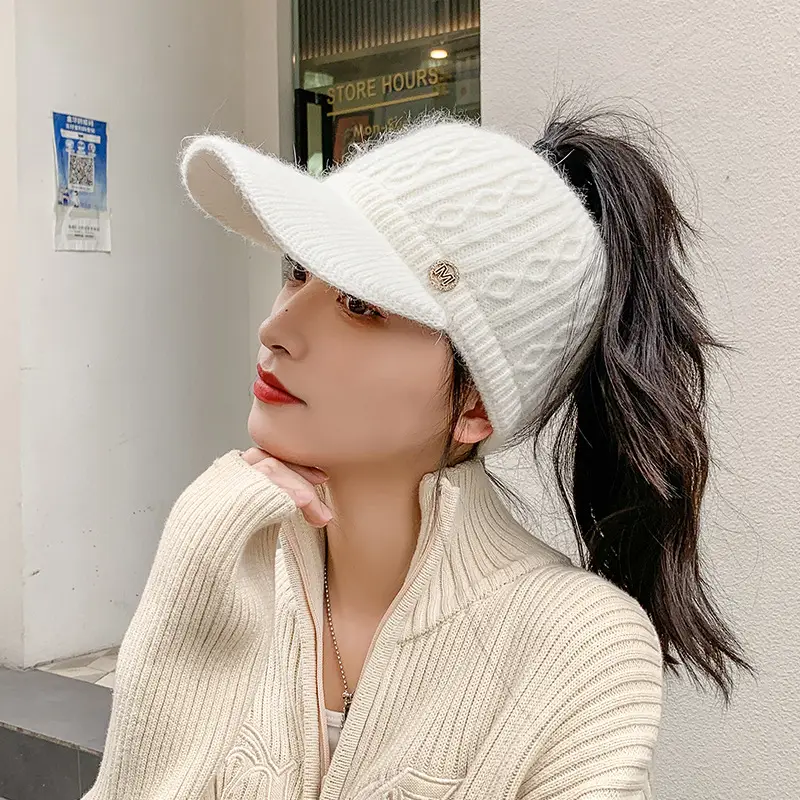 2024 Winter Warm Beige Cap for Women - Image 2