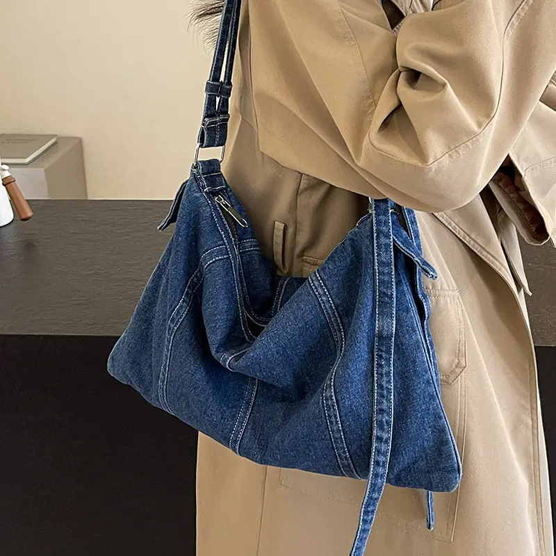 Denim Shoulder Bag Large Capacity Women 2026 - Image 7
