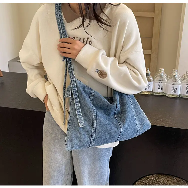 Denim Shoulder Bag Large Capacity Women 2026 — feature 24