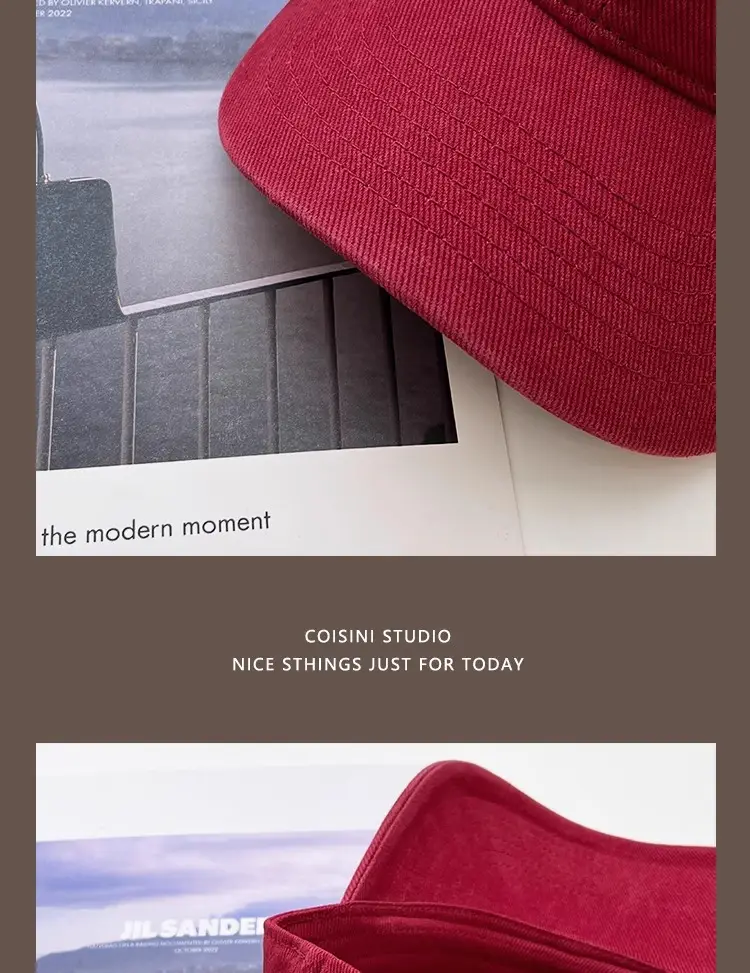 American Vintage Cap Wine Red Letter Embroidered — feature 10