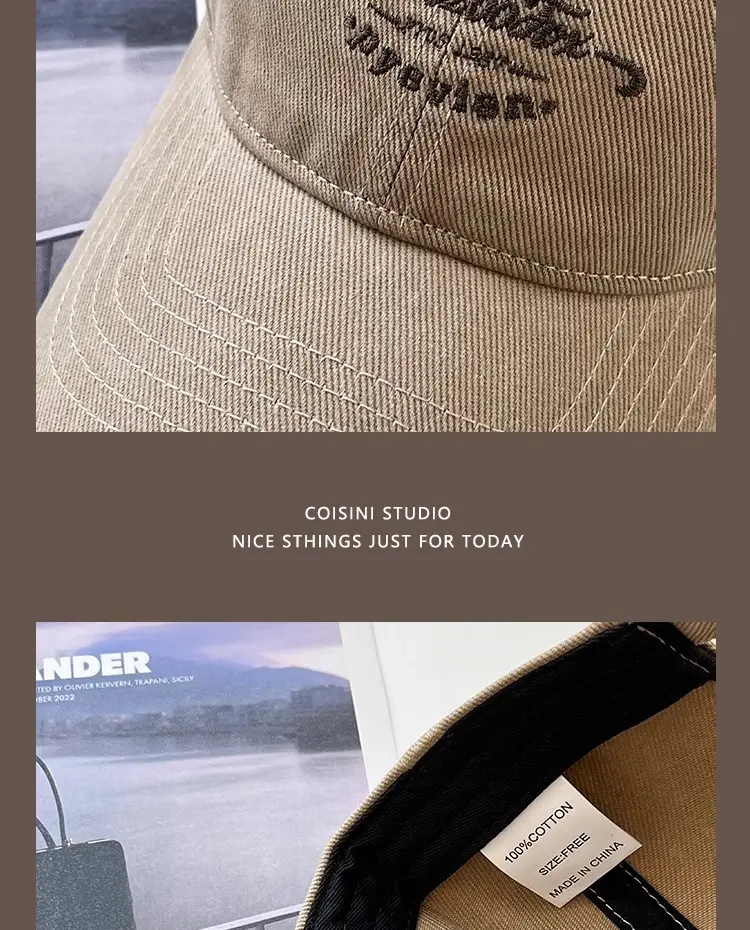 American Vintage Cap Wine Red Letter Embroidered — feature 12