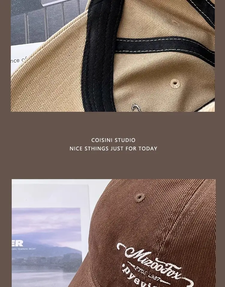 American Vintage Cap Wine Red Letter Embroidered — feature 13
