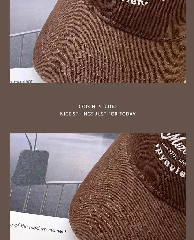 American Vintage Cap Wine Red Letter Embroidered — feature 14