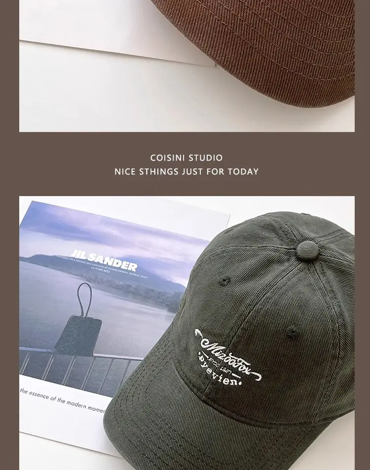 American Vintage Cap Wine Red Letter Embroidered — feature 15