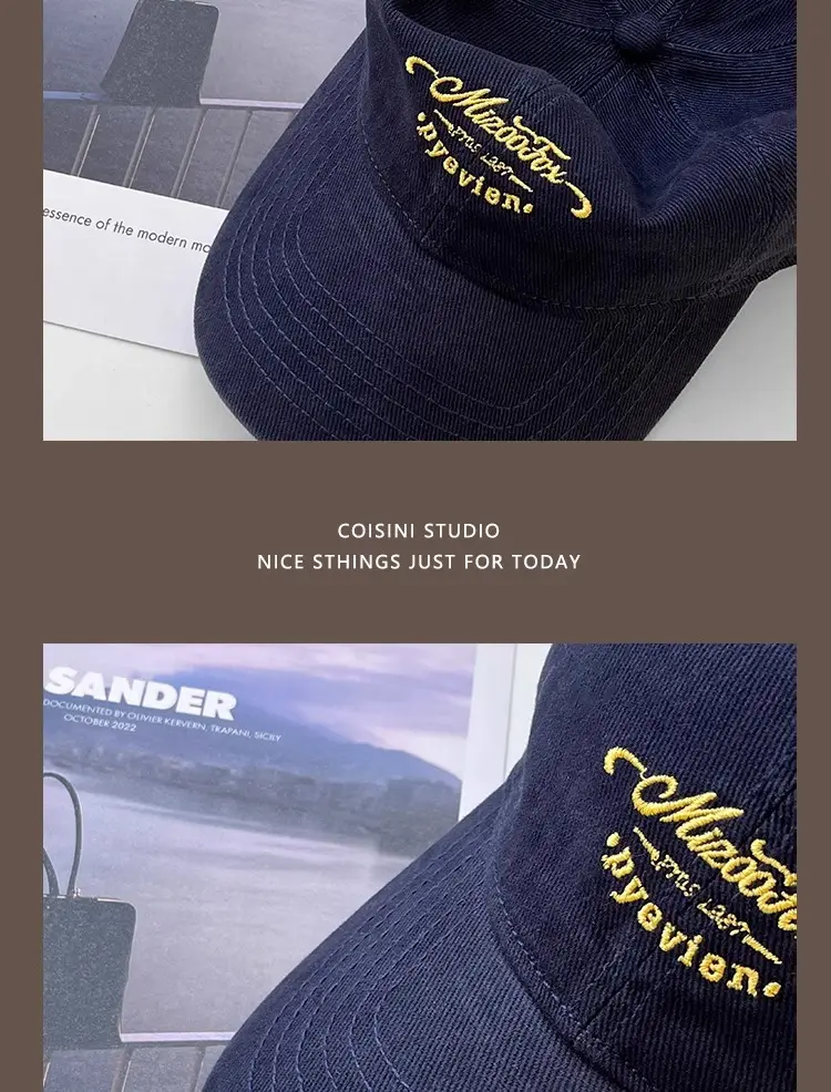 American Vintage Cap Wine Red Letter Embroidered — feature 19