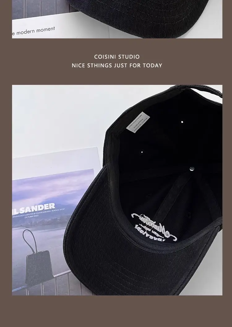 American Vintage Cap Wine Red Letter Embroidered — feature 21