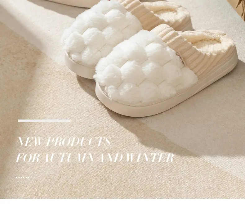 Women Cotton Plush Slippers Winter Warm Indoor — feature 3