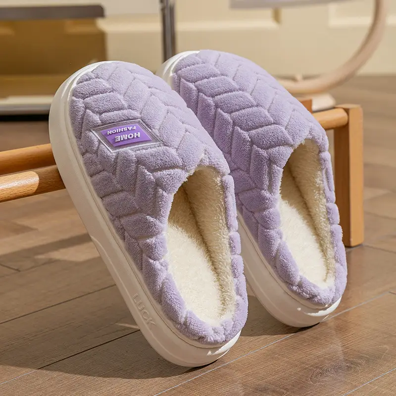 Women Cotton Plush Slippers Winter Warm Indoor - Image 22