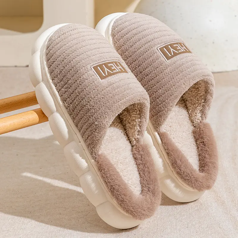 Women Cotton Plush Slippers Winter Warm Indoor - Image 37