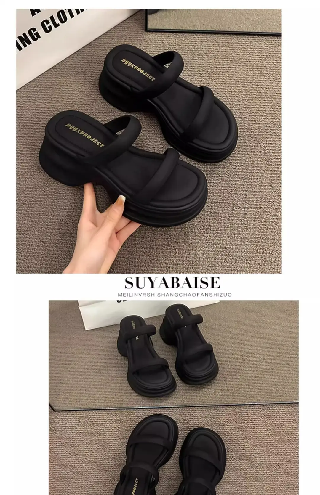 Thick-soled height-increasing sandals and slippers for women's 2025 summer latest outdoor wear fashionable all-match casual small one-word sandals with sandals — feature 29