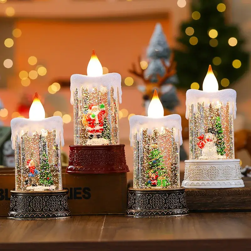 Christmas Wind Luminous Candle Lamp Set of 4 - Image 31
