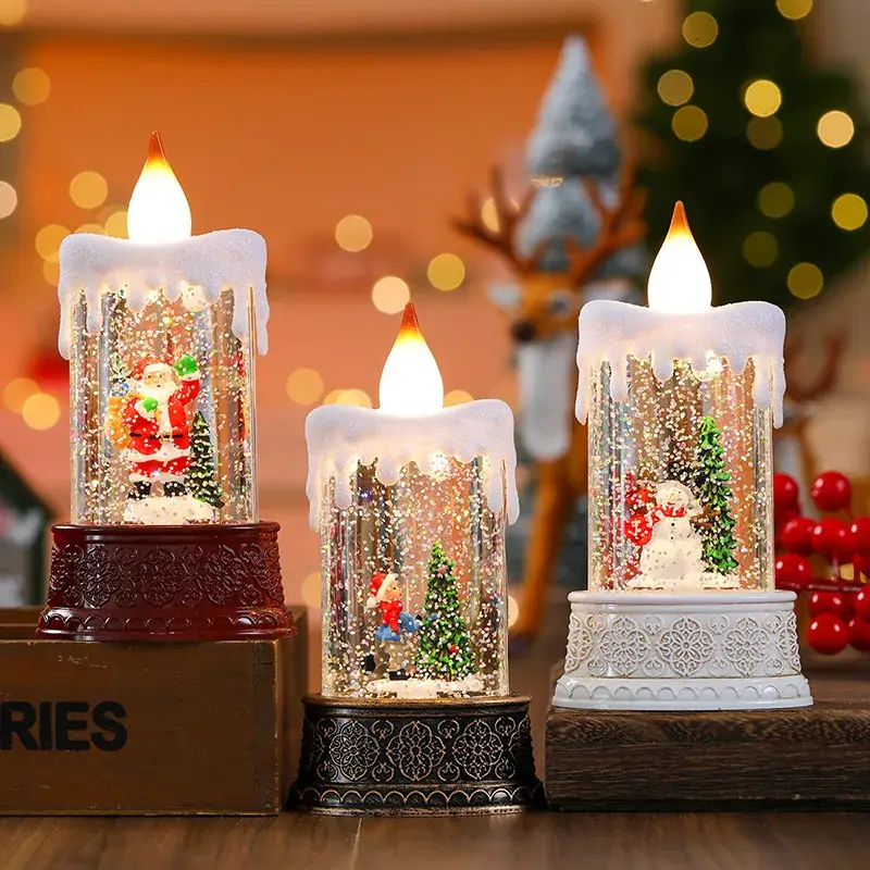 Christmas Wind Luminous Candle Lamp Set of 4 — feature 6