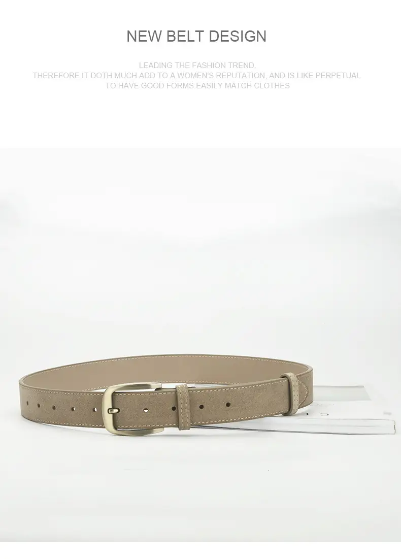 Women Frosted Belt with Pin Buckle Casual All-match — feature 12