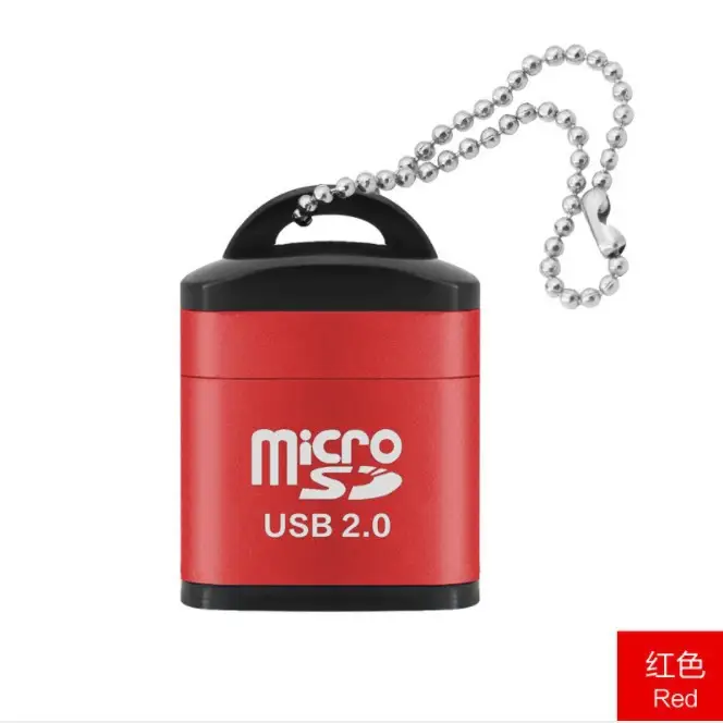 Type-C USB 2.0 Micro USB Keychain Reader Blue - Image 11