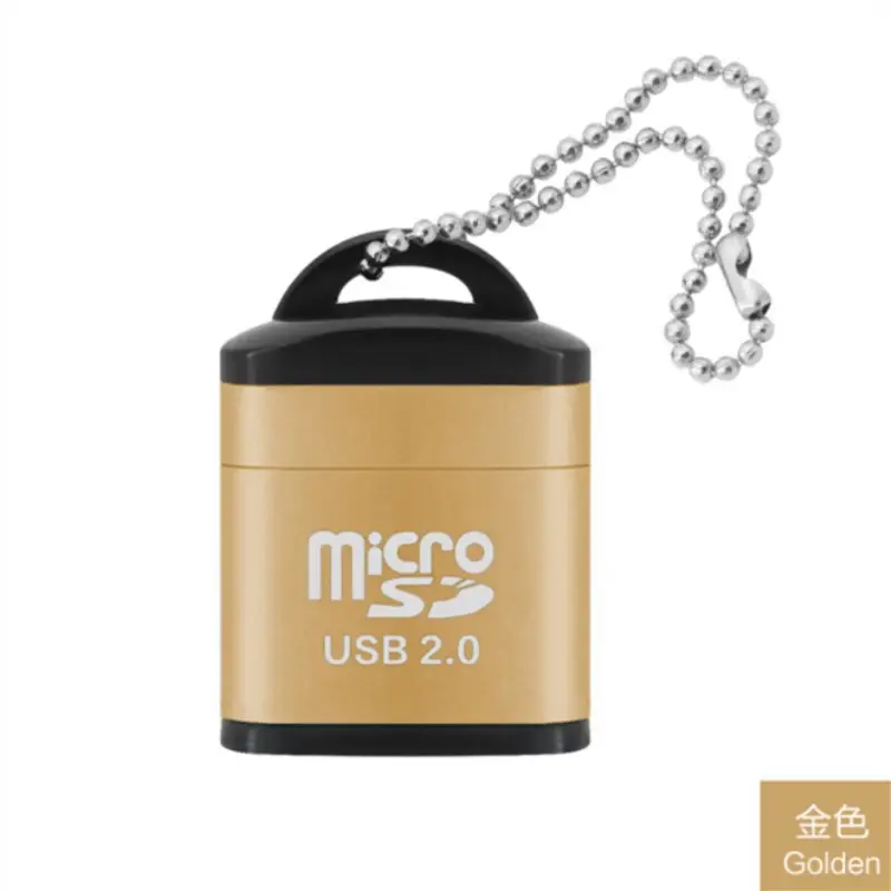 Type-C USB 2.0 Micro USB Keychain Reader Blue - Image 12