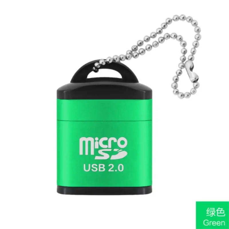 Type-C USB 2.0 Micro USB Keychain Reader Blue - Image 14