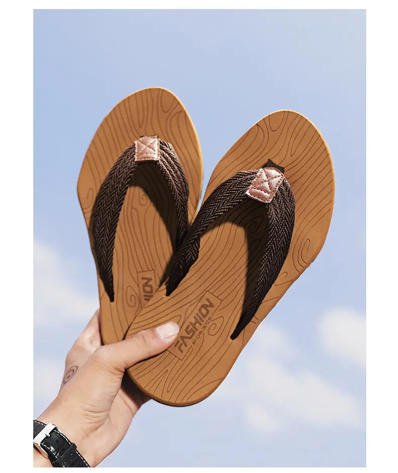 2024 Cross-border Casual Men's Slippers Men's Summer Sandals Korean Style Beach Fashionable Outfit Non-slip Vietnam Flip-flops — feature 10
