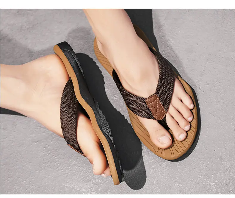 2024 Cross-border Casual Men's Slippers Men's Summer Sandals Korean Style Beach Fashionable Outfit Non-slip Vietnam Flip-flops — feature 11