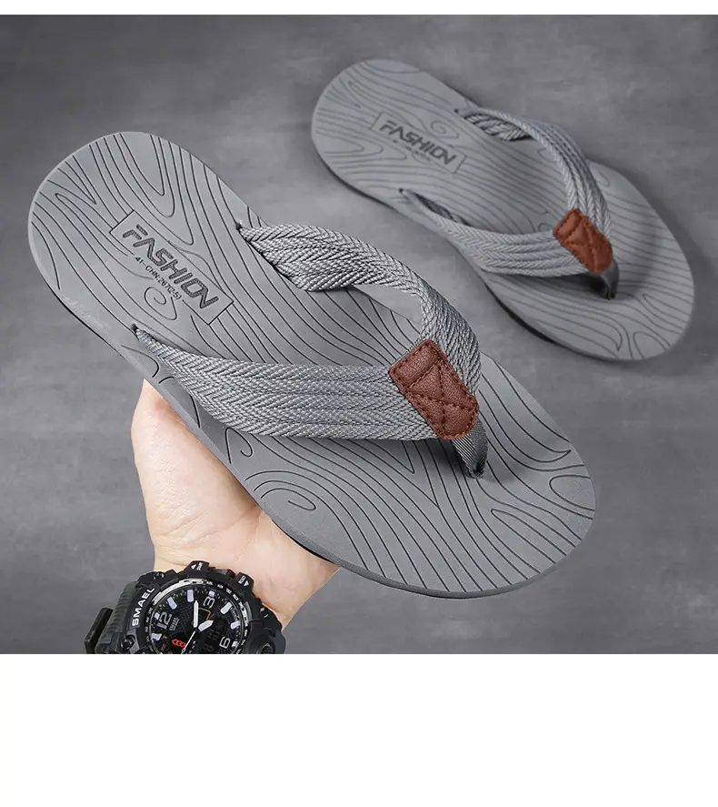 2024 Cross-border Casual Men's Slippers Men's Summer Sandals Korean Style Beach Fashionable Outfit Non-slip Vietnam Flip-flops — feature 26