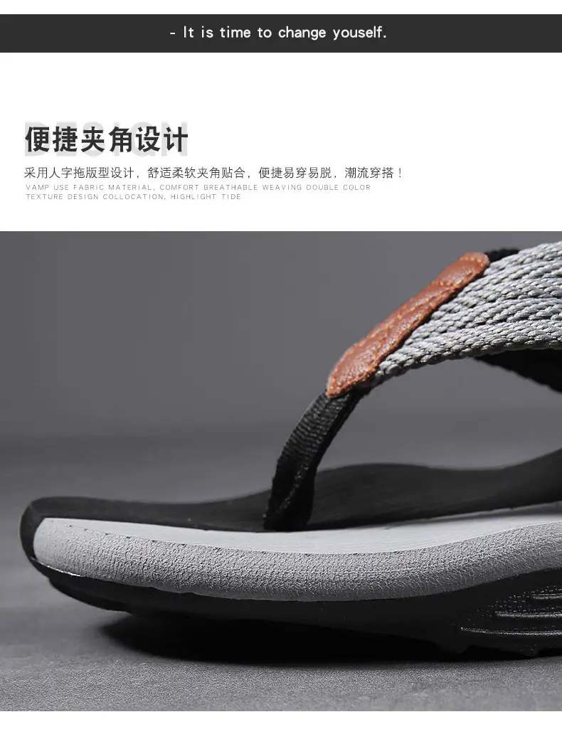 2024 Cross-border Casual Men's Slippers Men's Summer Sandals Korean Style Beach Fashionable Outfit Non-slip Vietnam Flip-flops — feature 5