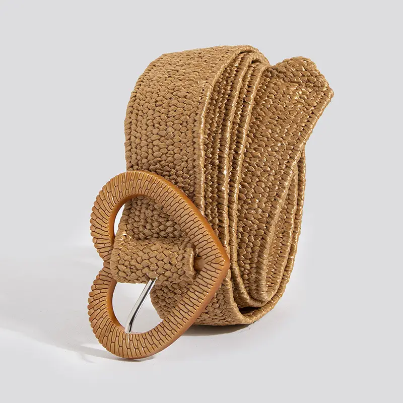 Natural Pastoral Stretch Belt with Love Buckle for Women - Image 3