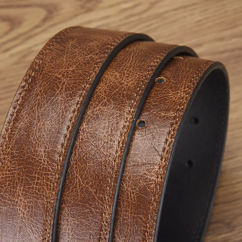 Men's Brown Croc Leather Belt with Silver Buckle 2026 - Image 7