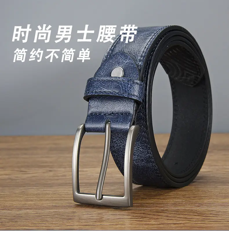 Men's Brown Croc Leather Belt with Silver Buckle 2026 — feature 1