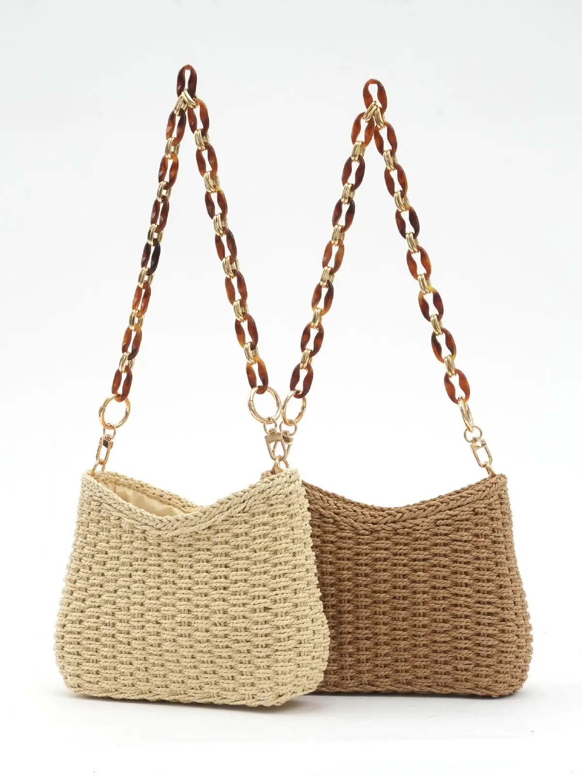 Hand-Woven Chain Underarm Bag for Women