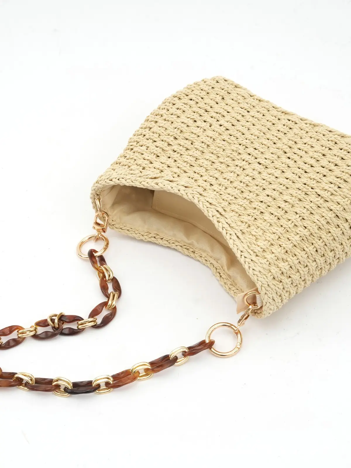Hand-Woven Chain Underarm Bag for Women