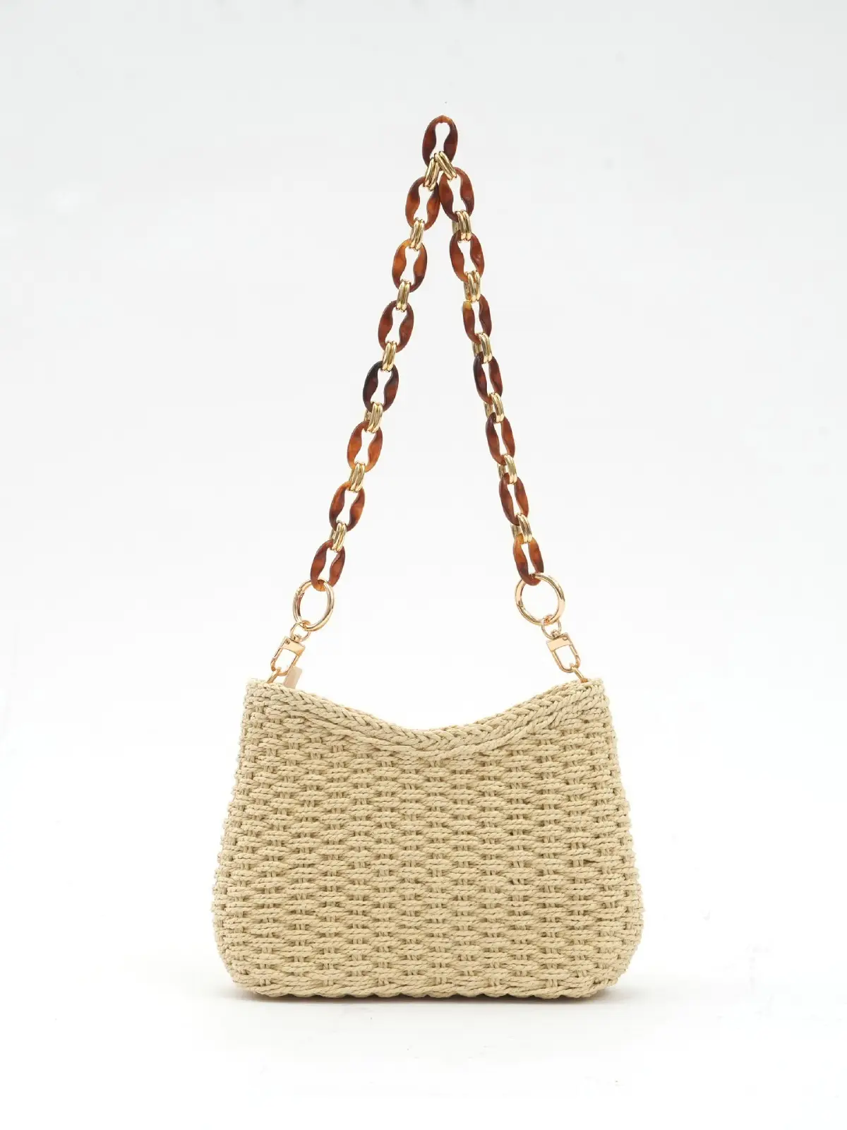 Hand-Woven Chain Underarm Bag for Women