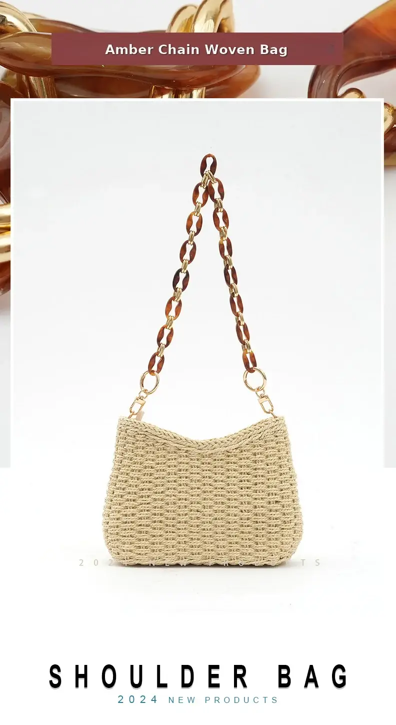 Hand-Woven Chain Underarm Bag for Women — feature 1