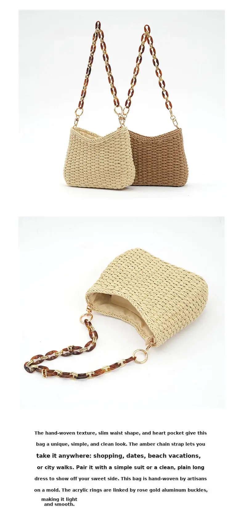 Hand-Woven Chain Underarm Bag for Women — feature 2