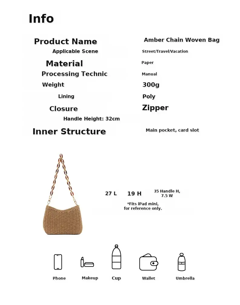 Hand-Woven Chain Underarm Bag for Women — feature 4